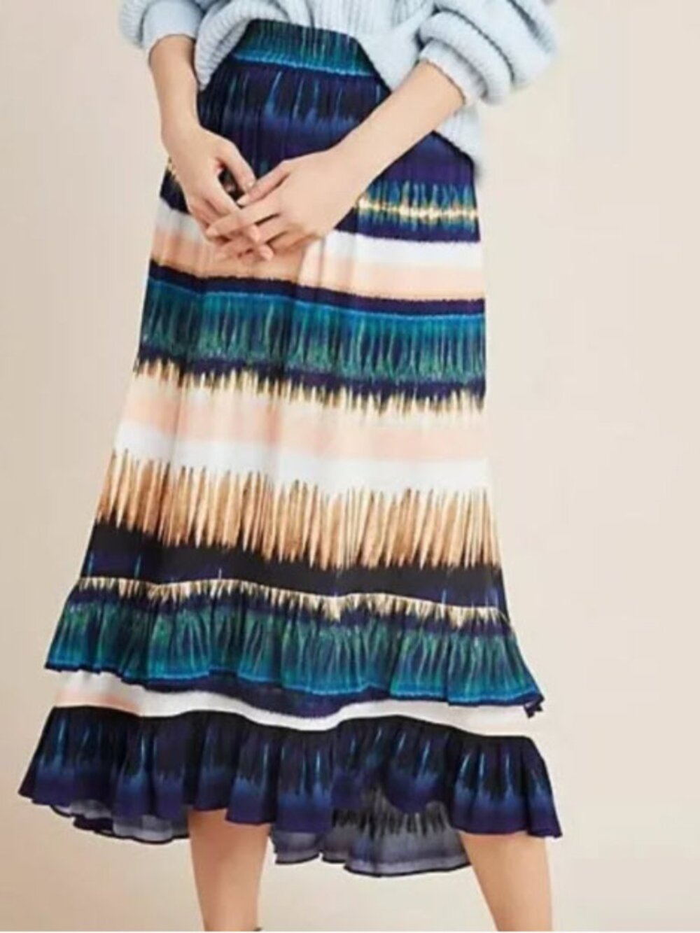 Anthropologie Tie-Dye Maxi Skirt